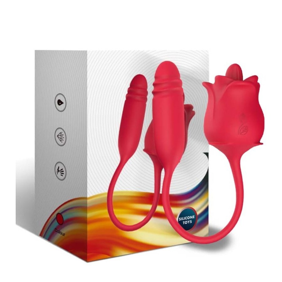 ARMONY - ROSE 3 IN 1, STIMULATOR, SUCTION AND UPDOWN WITH RED TAIL